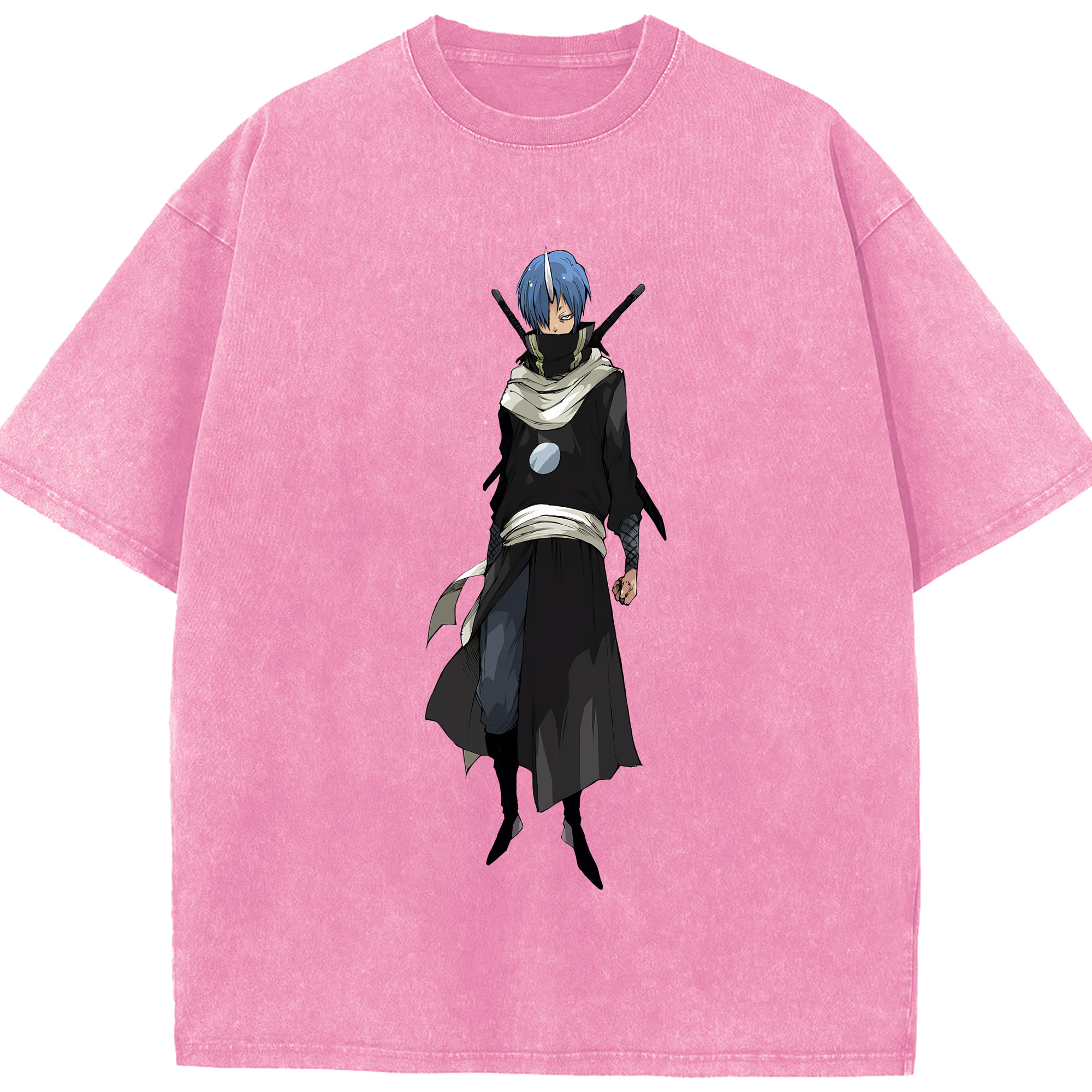 （画像用） 転スラ Regarding Reincarnated to Slime 綿100% ヴィンテージ風 半袖Tシャツ（フロントプリント）